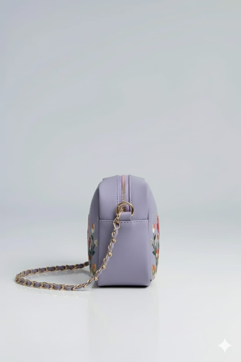 purple Bloom Crossbody Bag