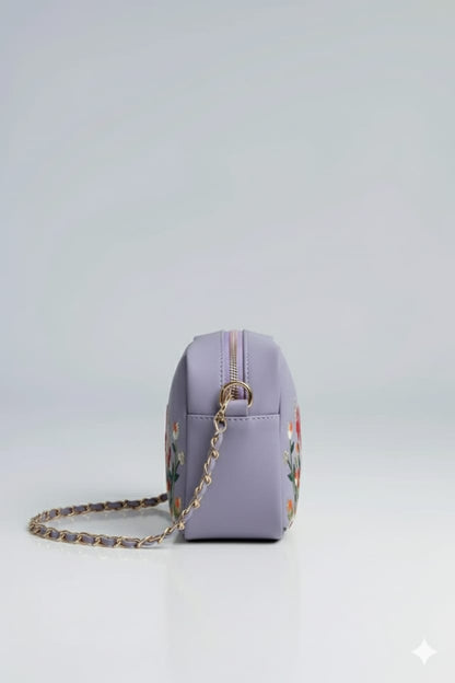 purple Bloom Crossbody Bag