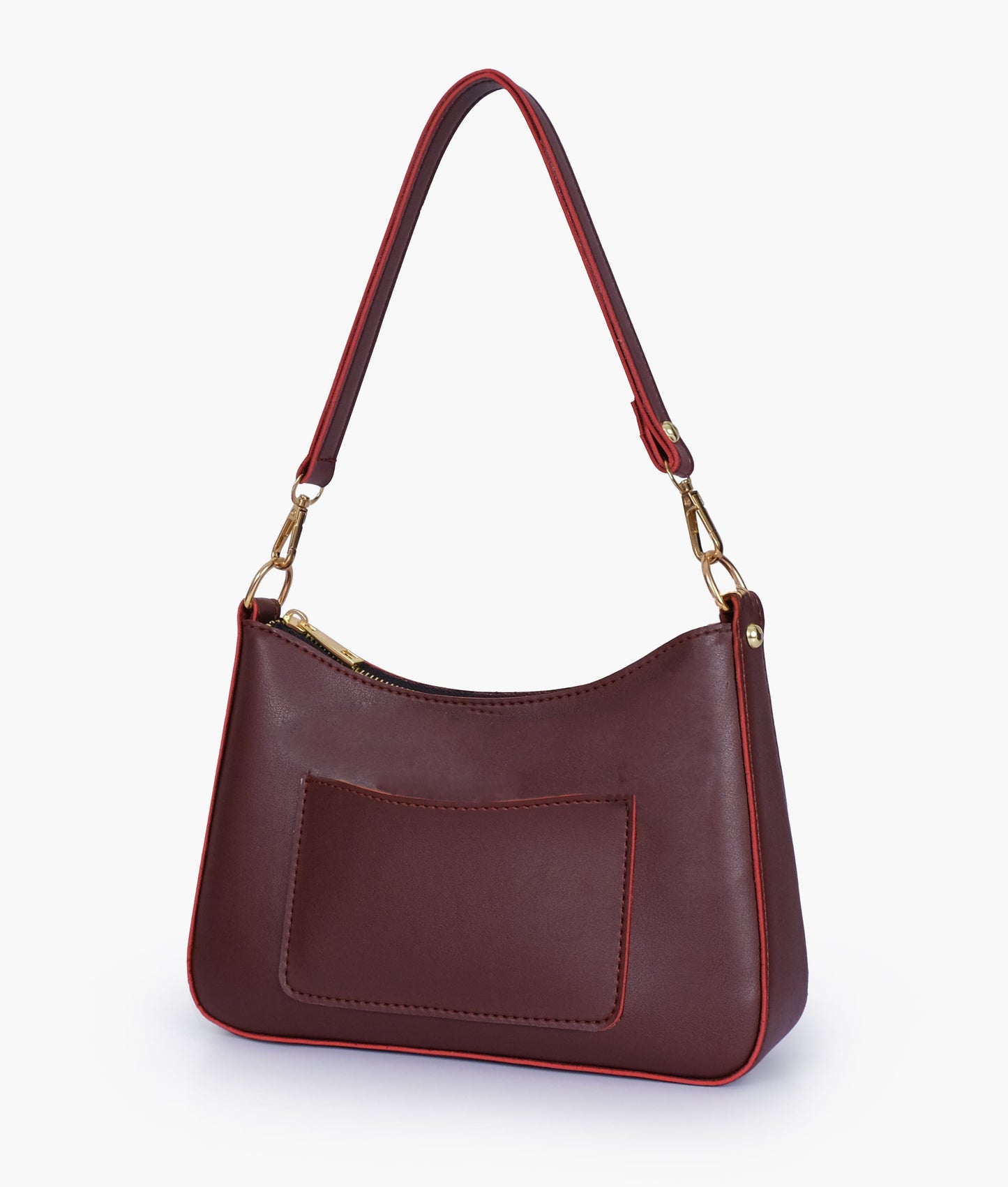 Burgundy hobo evening bag