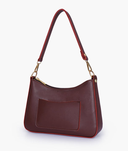 Burgundy hobo evening bag