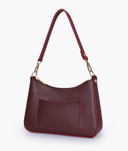 Burgundy hobo evening bag