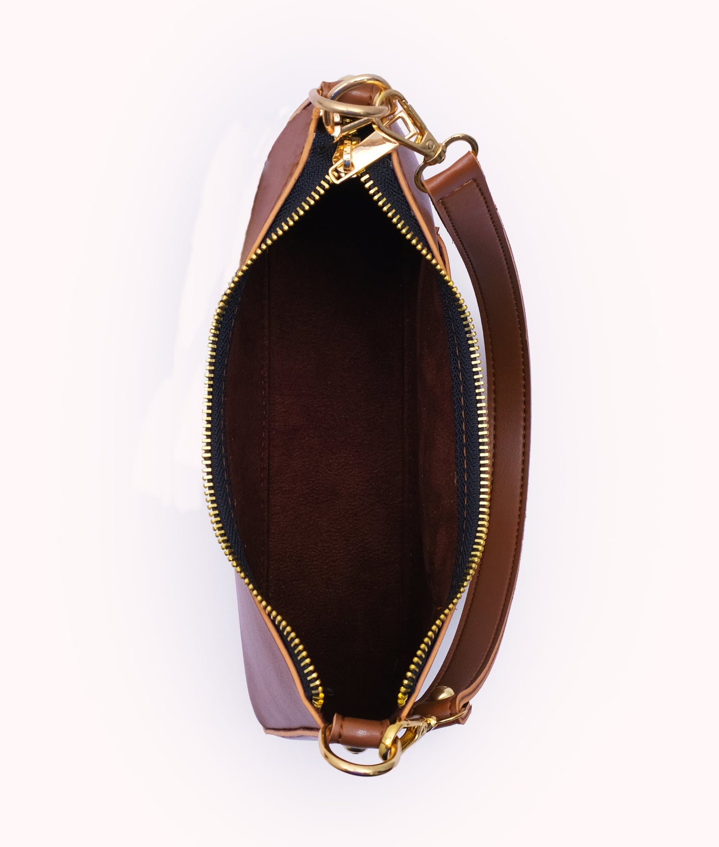 Brown hobo evening bag