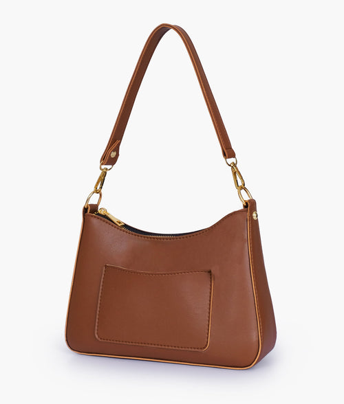 Brown hobo evening bag