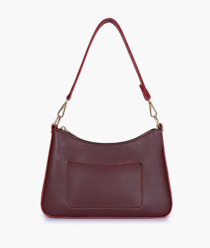Burgundy hobo evening bag