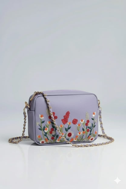purple Bloom Crossbody Bag