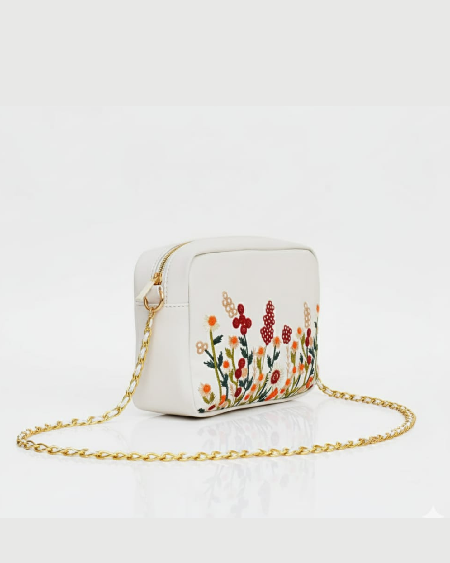 white Bloom Crossbody Bag