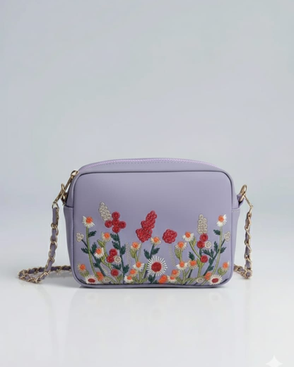purple Bloom Crossbody Bag