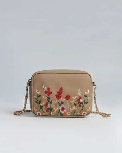 Coffee Bloom Crossbody Bag