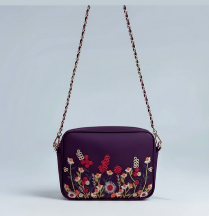 Black Bloom Crossbody Bag